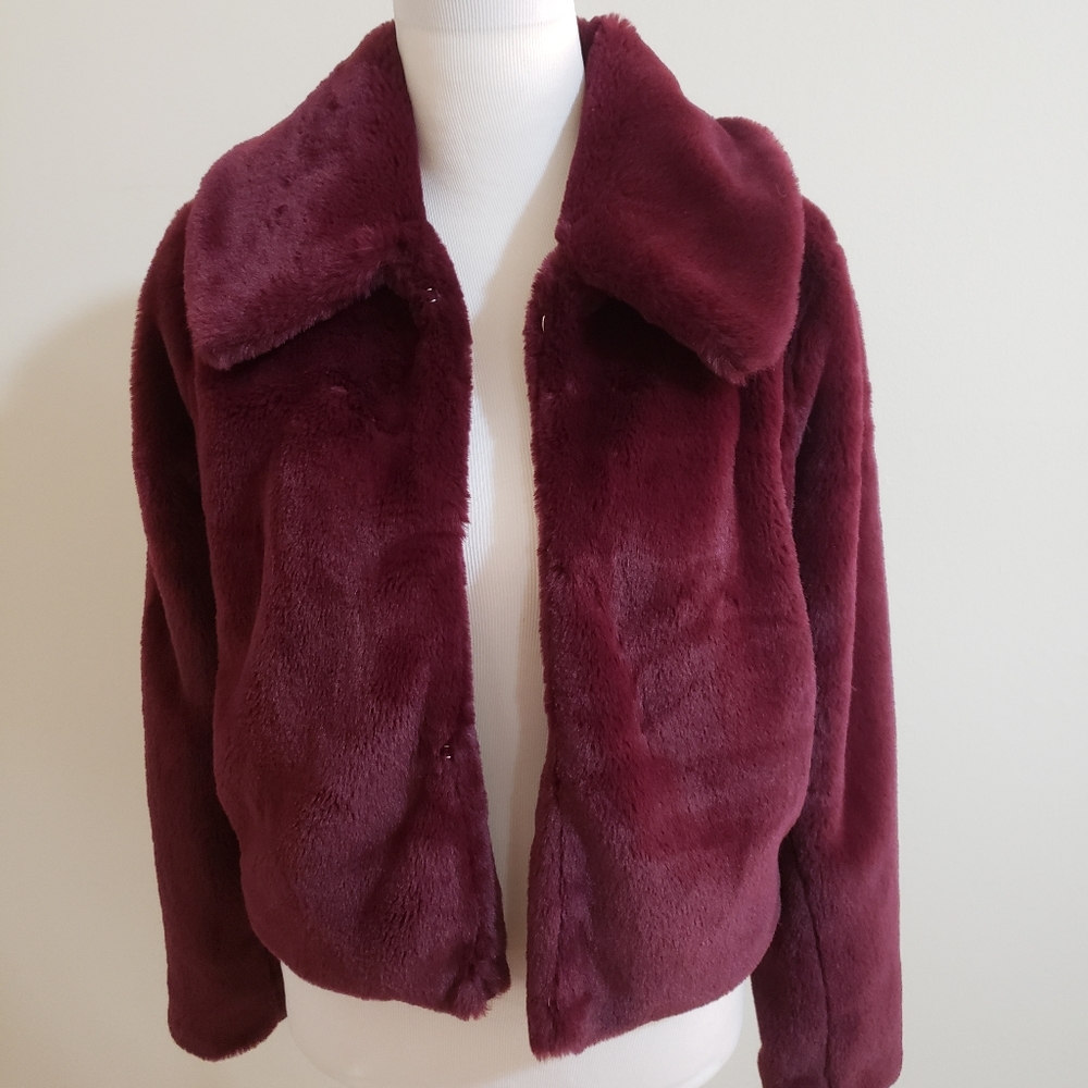 Express Soft Fox Fur Jacket XS